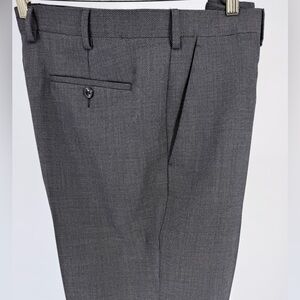 Marc Anthony Men’s 100% Wool Dress Pants Gray 38x32 Tailored Slacks